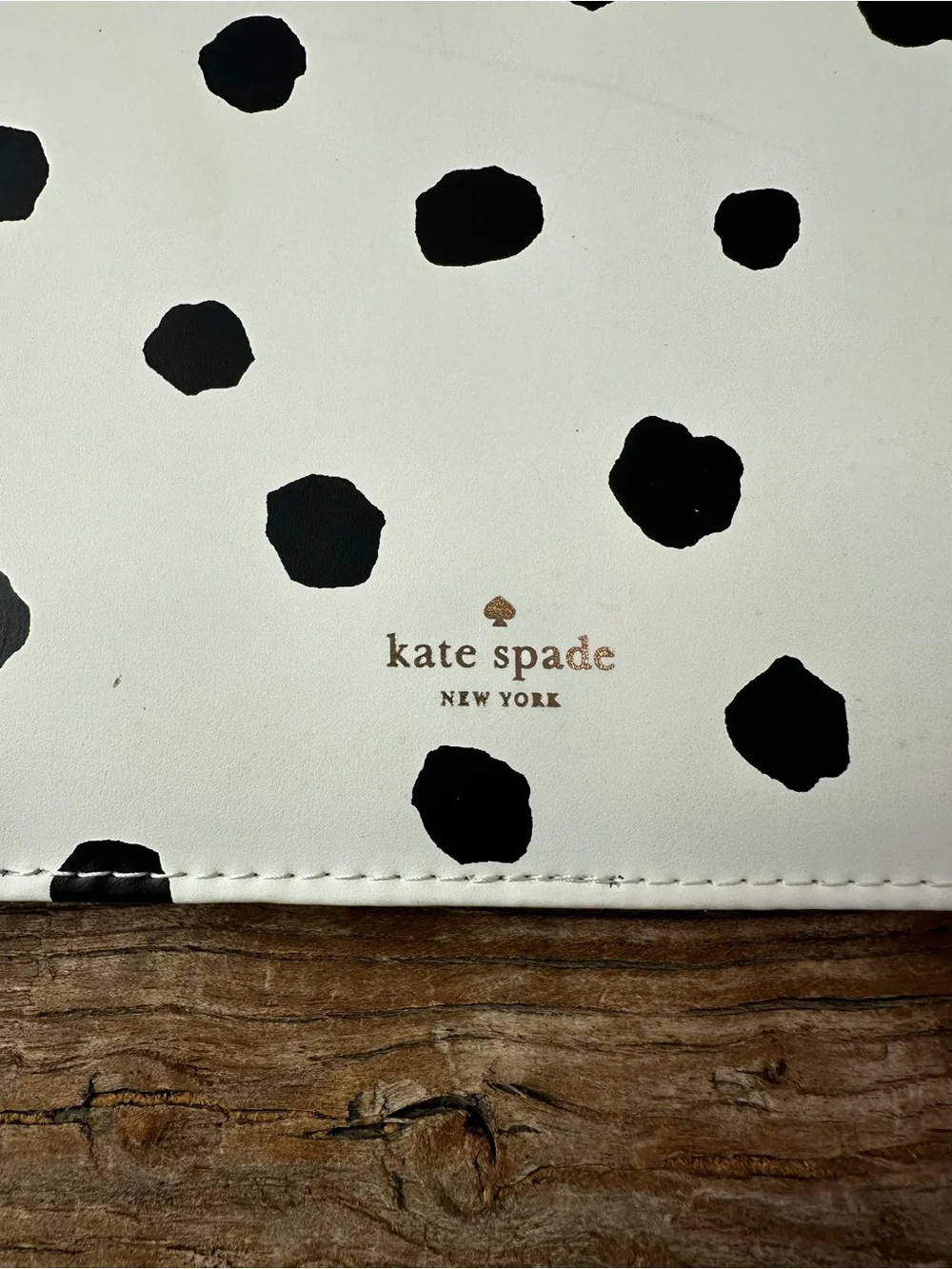 kate spade White cream with Black Polka Dot Tablet Folio